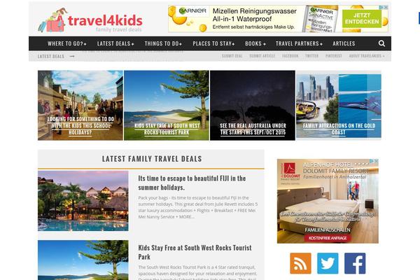 Valenti Child theme site design template sample