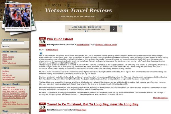 travel84.com site used Travelogue