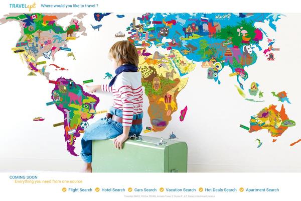 Trendy Travel theme site design template sample