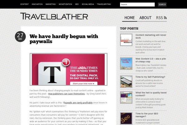 travelblather.com site used Riba Lite