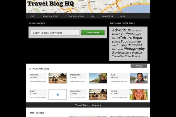 Listings theme site design template sample