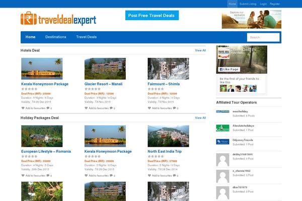 Site using Travelpayouts: Flights & Hotels Travel Search plugin