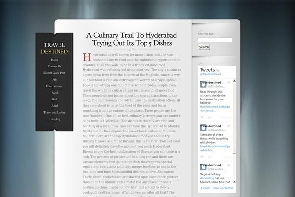 Memoir theme site design template sample