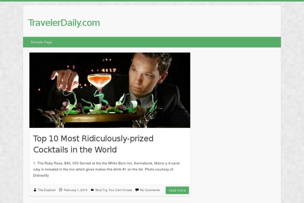 Travelify theme site design template sample