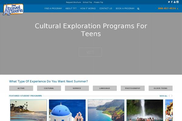 travelforteens.com site used Gravtheme