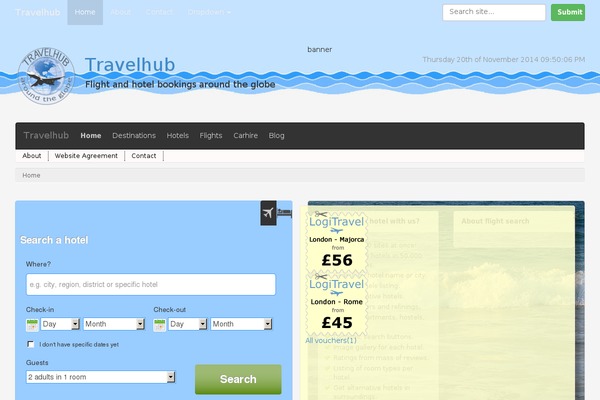 travelhub theme websites examples