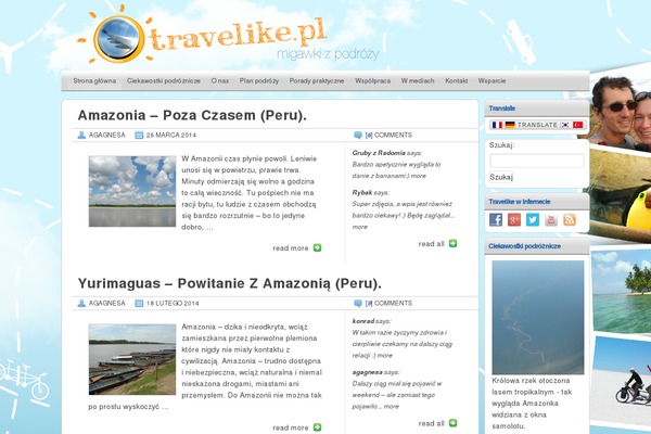 Travel Blogger theme site design template sample