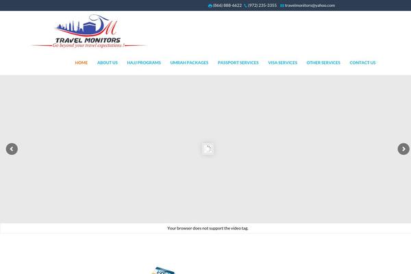 Travelo theme site design template sample