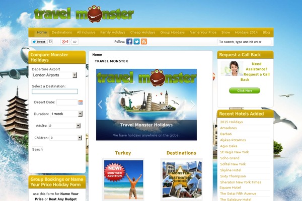 Travel Blogger theme site design template sample