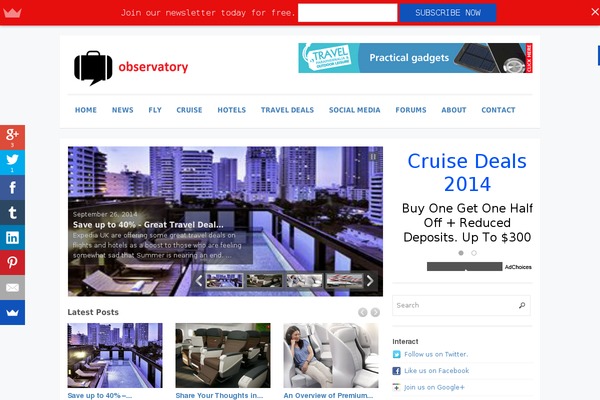 Site using Easy Heads Up Bar plugin