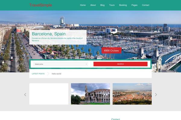 Travelo theme site design template sample