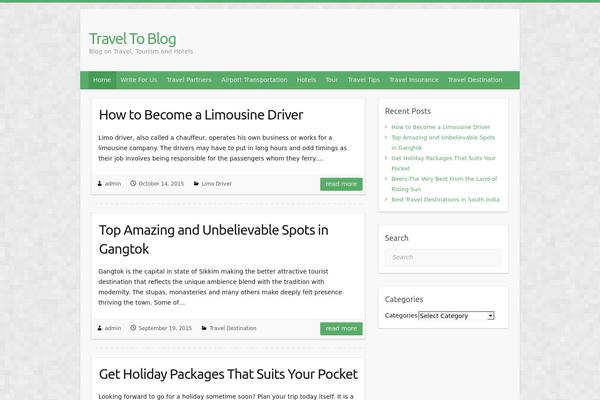 Travelify theme site design template sample