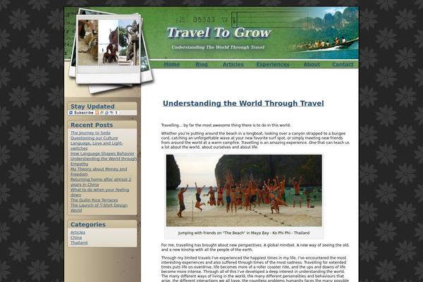 traveltogrow.com site used Travelogue