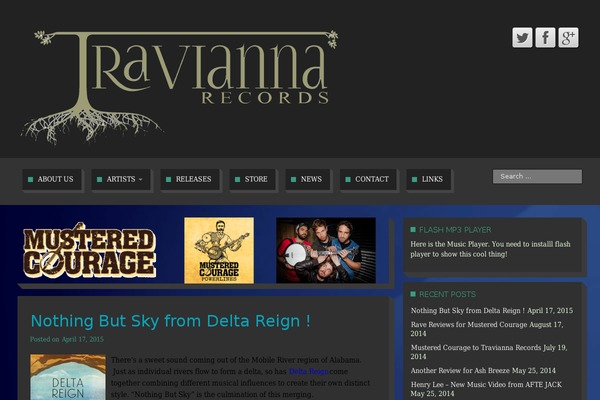 Site using Flash MP3 Player plugin
