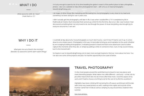Photography theme site design template sample