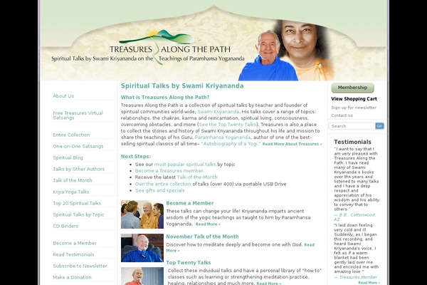 treasuresalongthepath.com site used Ananda-child