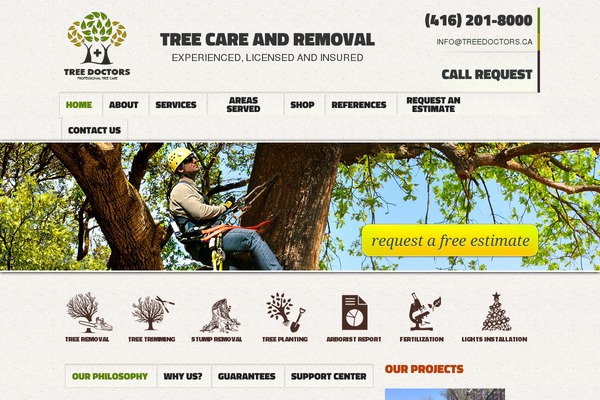 treedoctors.ca site used Wp Theme