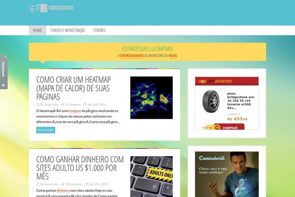 Blueblog theme site design template sample