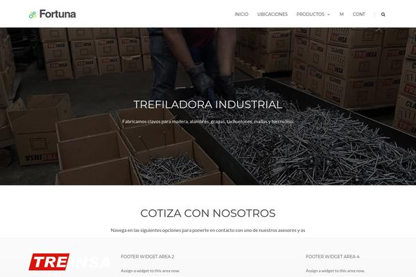 Fortuna theme site design template sample