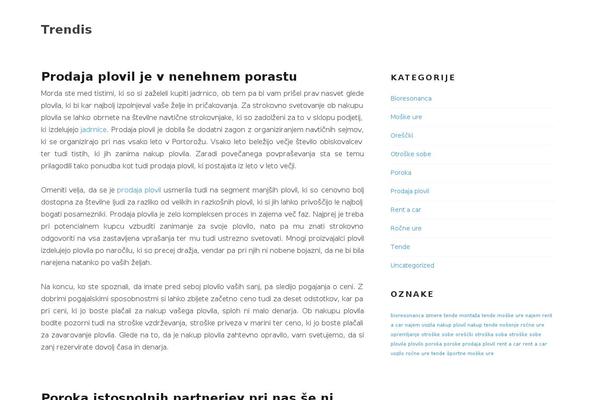 trendis.si site used Actions