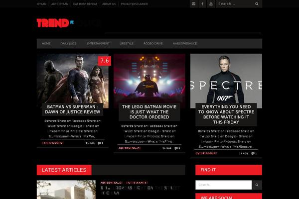Site using SocialBuzz plugin
