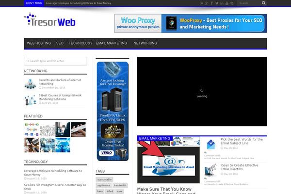 Jarida theme site design template sample