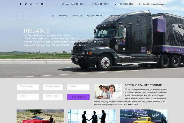 Transport theme site design template sample