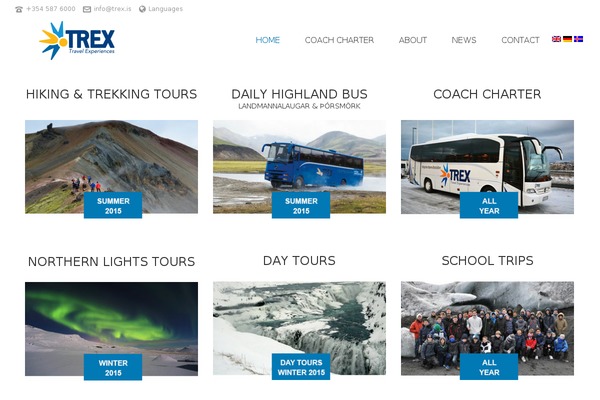 trex theme site design template sample