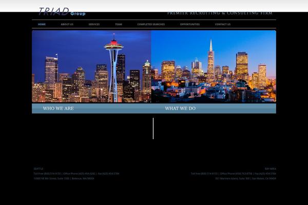 Triad theme site design template sample