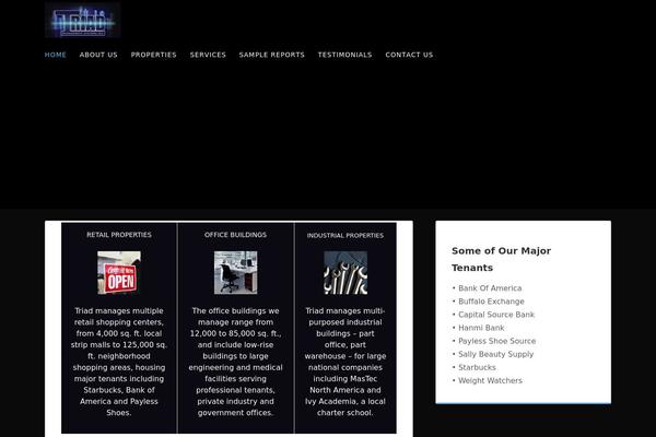 Triad theme site design template sample