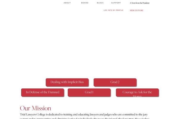triallawyerscollege.org site used Showit