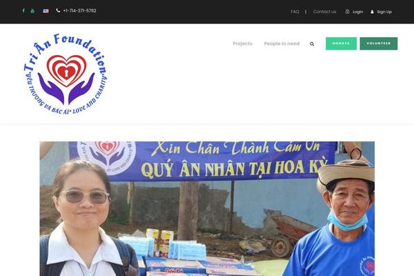 Chariti-child theme site design template sample