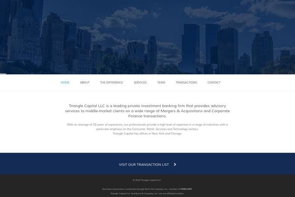 Trinity theme site design template sample