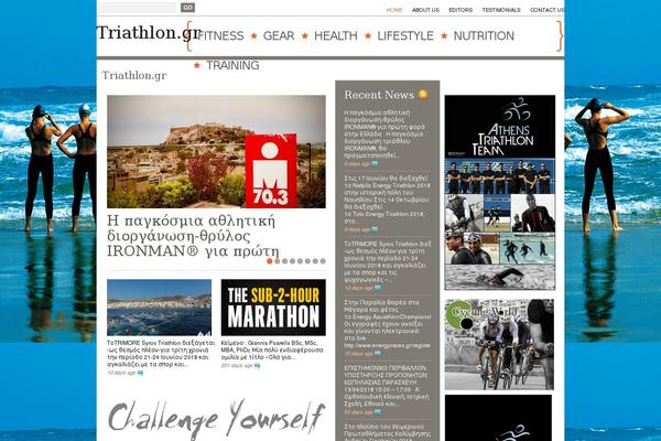 Triathlon theme site design template sample
