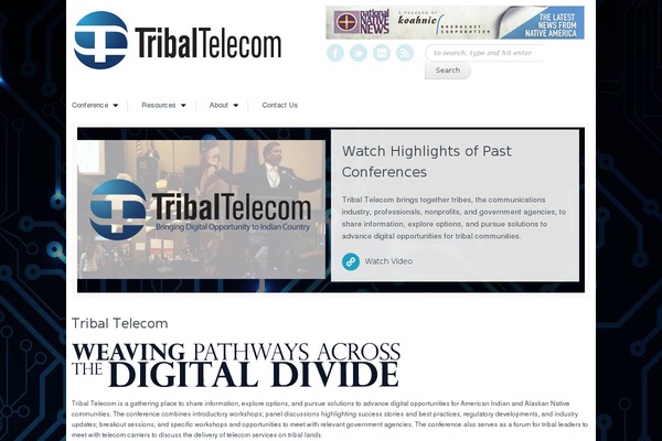 tribaltelecomconference.com site used Evento