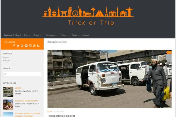 trickortrip.com site used Hueman
