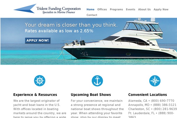 Trident theme site design template sample