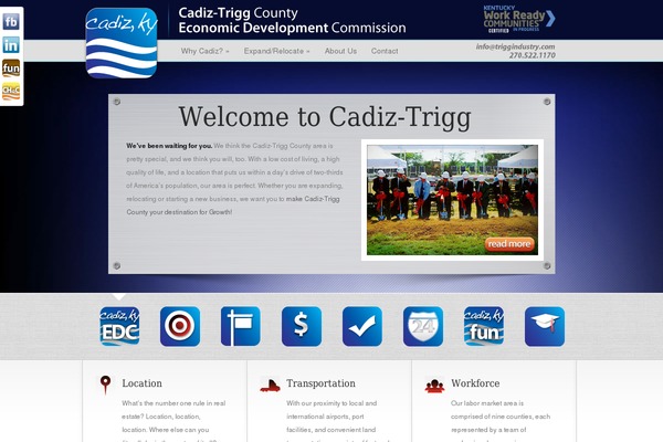 Site using Social Slider plugin