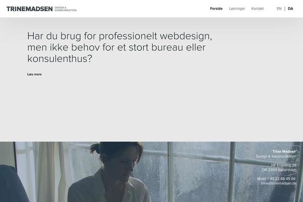 Trine theme site design template sample