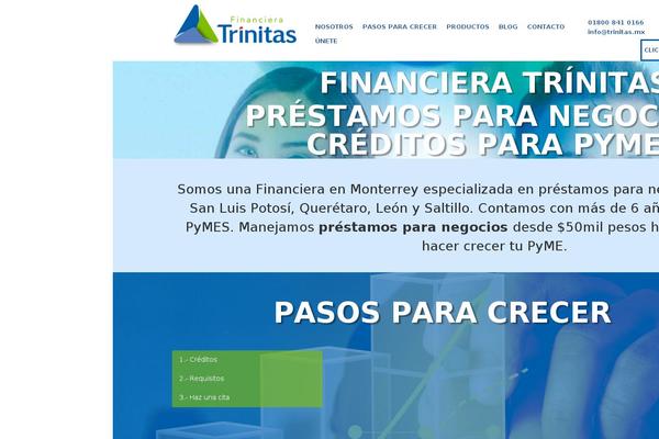 Trinitas theme site design template sample