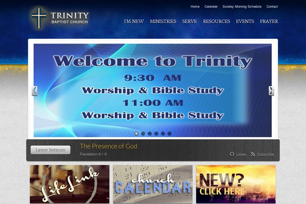 Trinity theme site design template sample