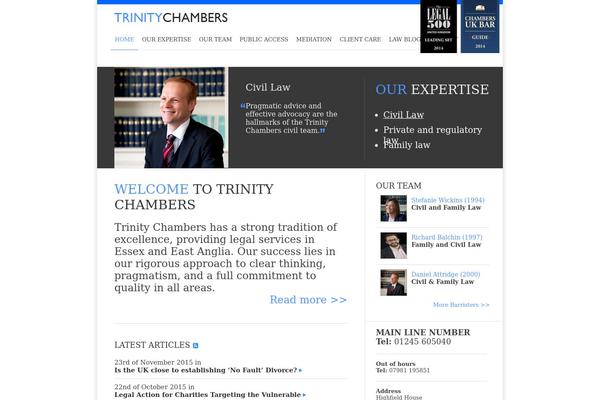 Trinity theme site design template sample