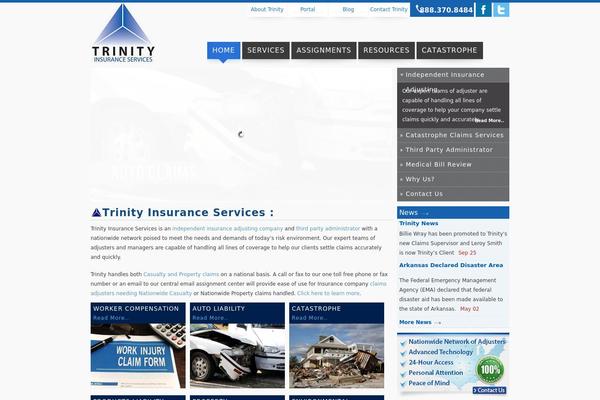 Trinity theme site design template sample