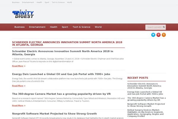 Gadgetine theme site design template sample