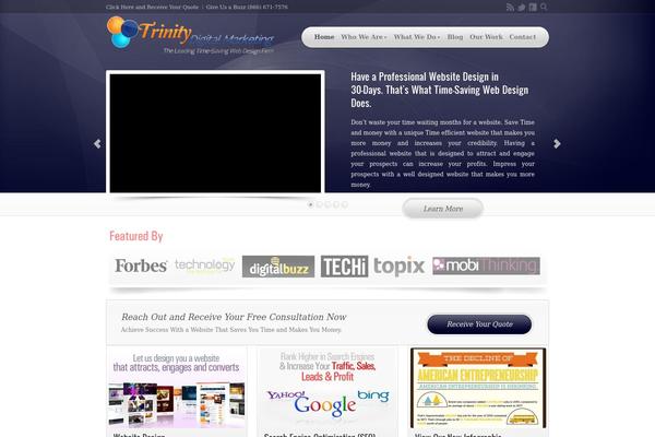 Trinity theme site design template sample