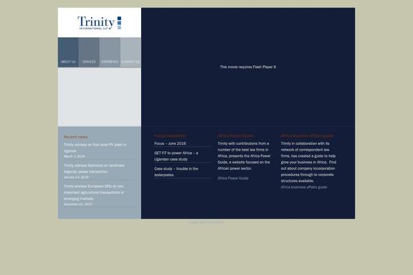 Trinity theme site design template sample