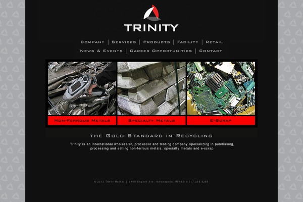 Trinity theme site design template sample