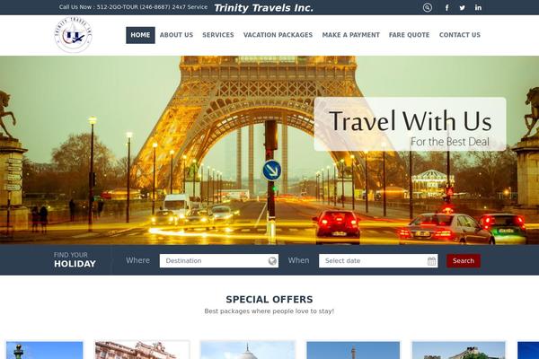 Travel theme site design template sample