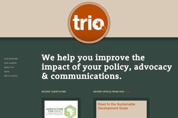 Trio theme site design template sample