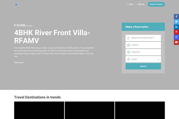 Wprentals theme site design template sample